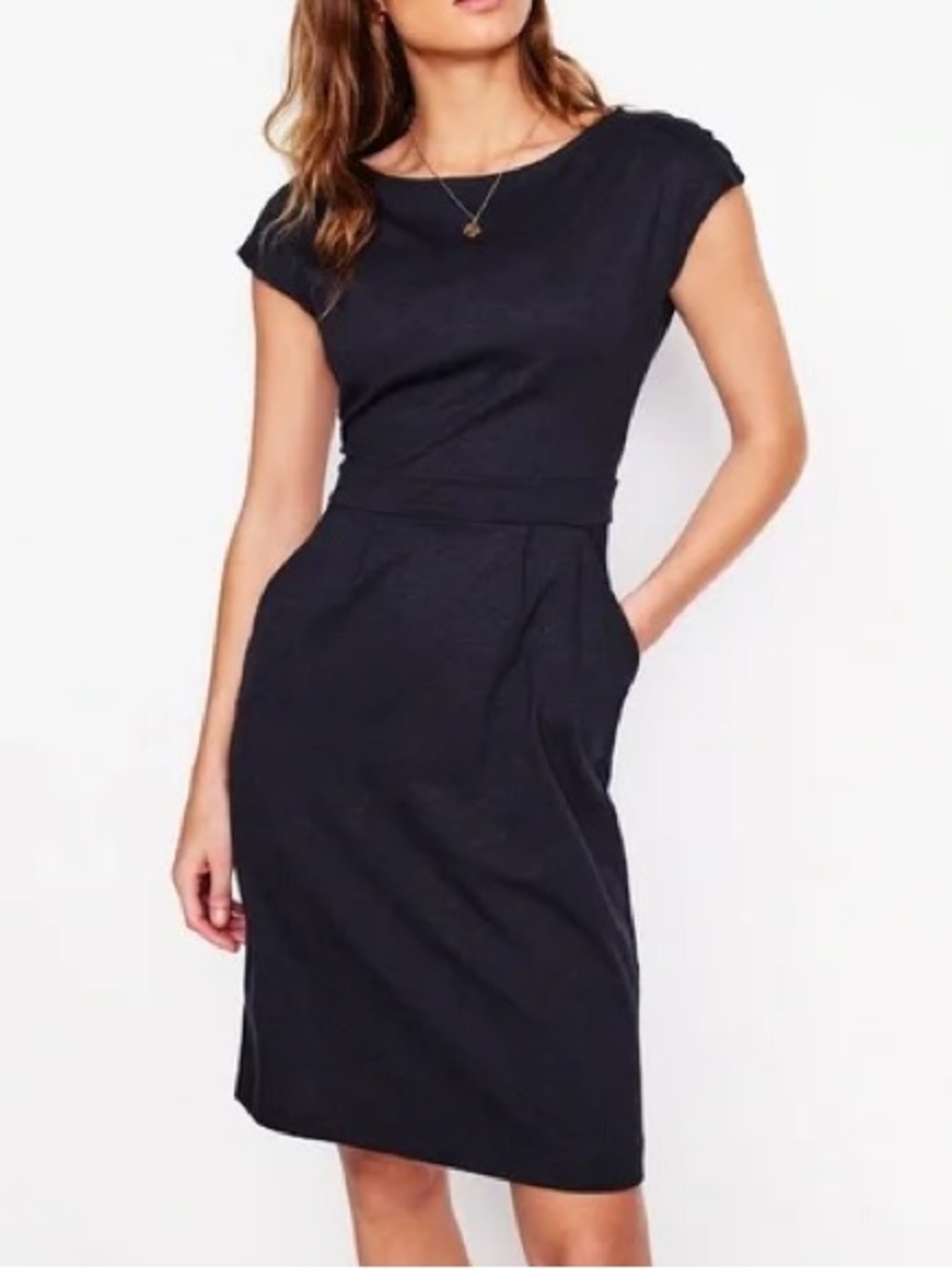 Boden Navy Florrie Jersey Dress